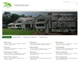 Все для дома - Vsedom.ru - Интерьер, ремонт, строительство, ландшафт, бытовая техника, домашние животные и растения, новости.