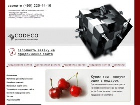 CODECO :продвижение сайтов, оптимизация сайта, поисковое продвижение сайта, контекстная реклама ( Яндекс-Директ, Бегун ), интернет-маркетинг, SEO