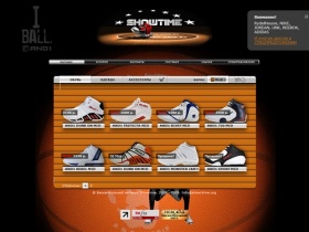 Showtime. Баскетбольный интернет-магазин. Cпортивная одежда, кроссовки AND1 и