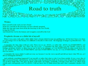 Road to truth